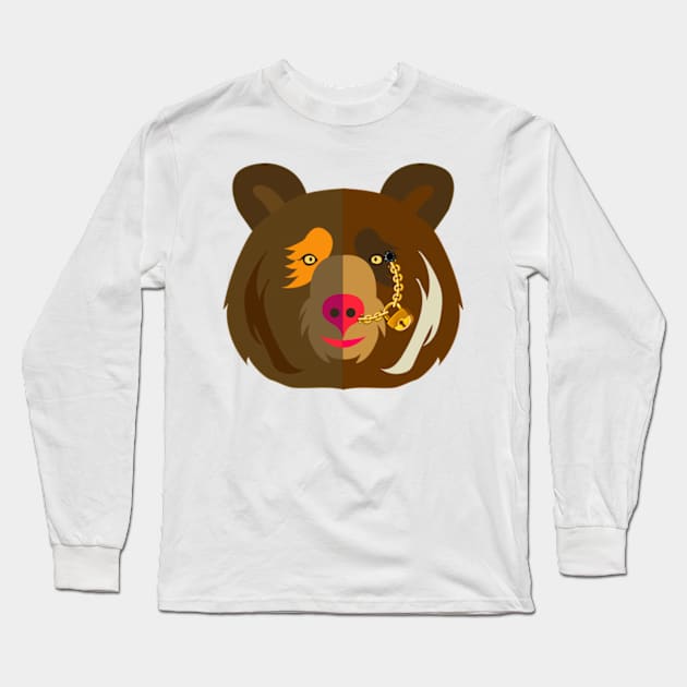 Bear (Stu) Long Sleeve T-Shirt by Avalinart